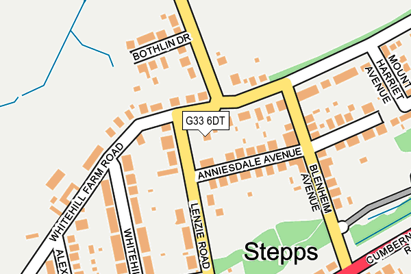 G33 6DT map - OS OpenMap – Local (Ordnance Survey)