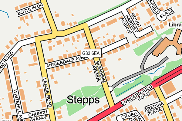 G33 6EA map - OS OpenMap – Local (Ordnance Survey)