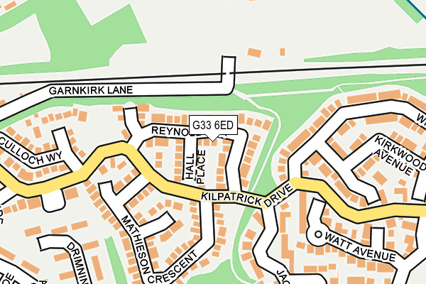 G33 6ED map - OS OpenMap – Local (Ordnance Survey)