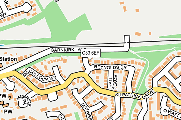 G33 6EF map - OS OpenMap – Local (Ordnance Survey)