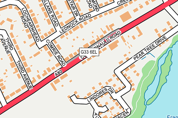 G33 6EL map - OS OpenMap – Local (Ordnance Survey)