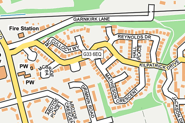 G33 6EQ map - OS OpenMap – Local (Ordnance Survey)