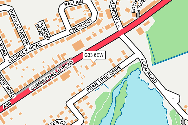 G33 6EW map - OS OpenMap – Local (Ordnance Survey)