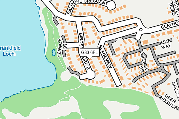 G33 6FL map - OS OpenMap – Local (Ordnance Survey)