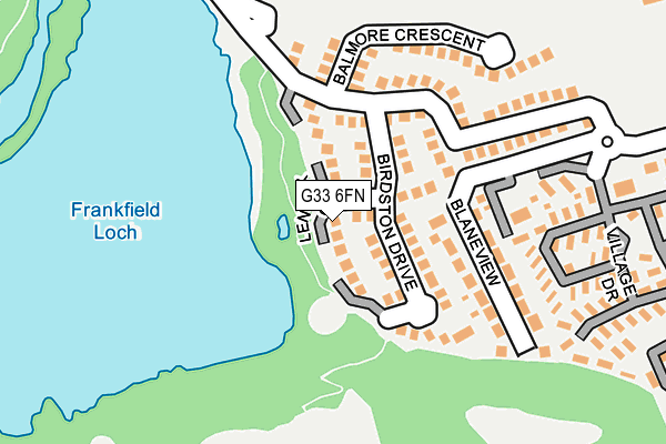 G33 6FN map - OS OpenMap – Local (Ordnance Survey)