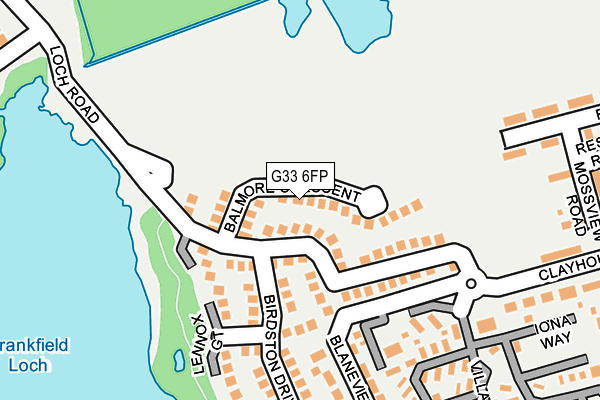G33 6FP map - OS OpenMap – Local (Ordnance Survey)