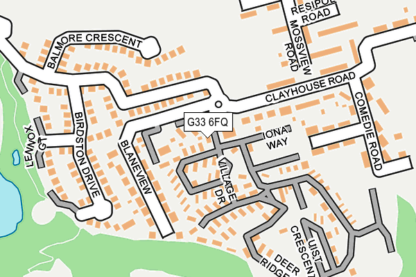 G33 6FQ map - OS OpenMap – Local (Ordnance Survey)