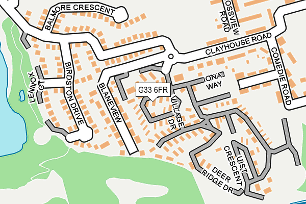 G33 6FR map - OS OpenMap – Local (Ordnance Survey)