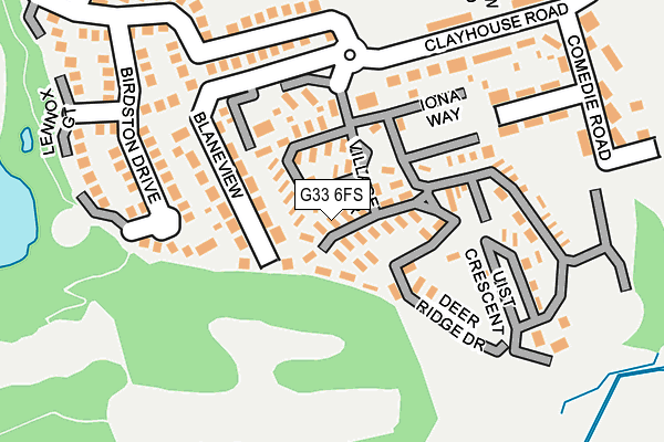 G33 6FS map - OS OpenMap – Local (Ordnance Survey)
