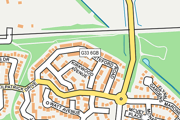 G33 6GB map - OS OpenMap – Local (Ordnance Survey)