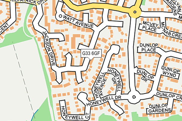 G33 6GF map - OS OpenMap – Local (Ordnance Survey)