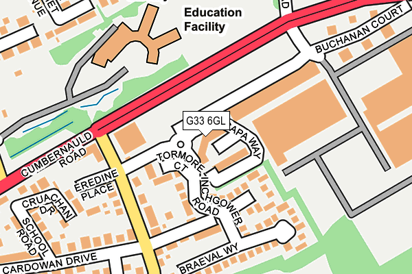 G33 6GL map - OS OpenMap – Local (Ordnance Survey)