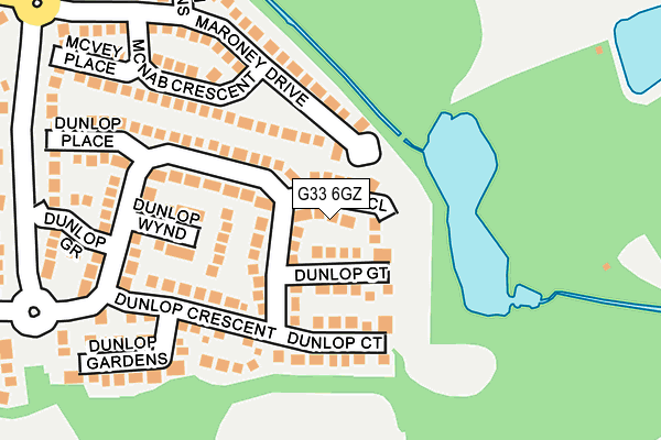G33 6GZ map - OS OpenMap – Local (Ordnance Survey)