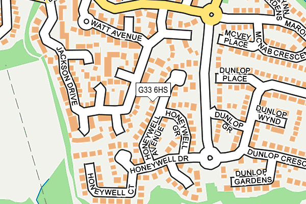 G33 6HS map - OS OpenMap – Local (Ordnance Survey)