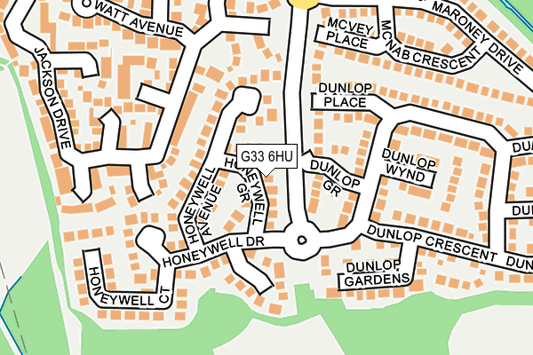 G33 6HU map - OS OpenMap – Local (Ordnance Survey)