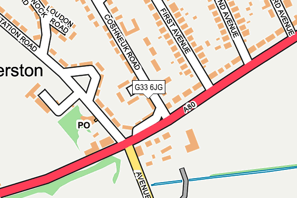 G33 6JG map - OS OpenMap – Local (Ordnance Survey)