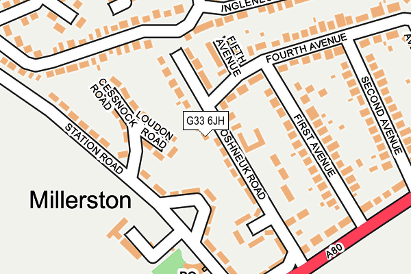 G33 6JH map - OS OpenMap – Local (Ordnance Survey)