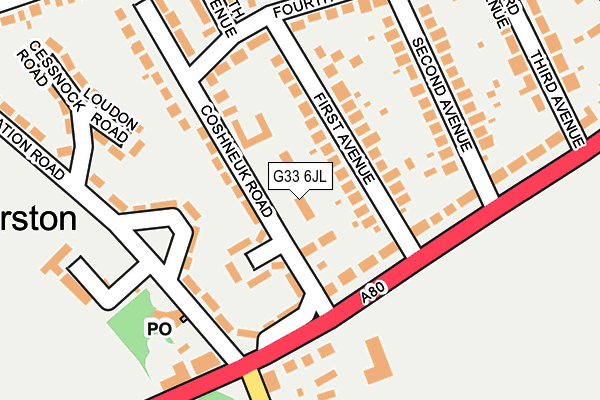 G33 6JL map - OS OpenMap – Local (Ordnance Survey)