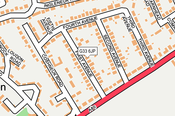 G33 6JP map - OS OpenMap – Local (Ordnance Survey)