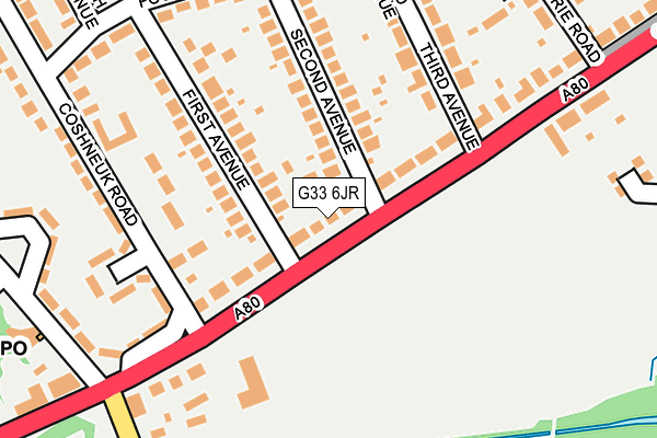 G33 6JR map - OS OpenMap – Local (Ordnance Survey)