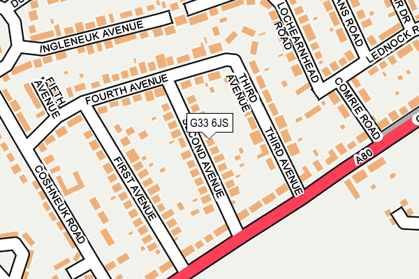 G33 6JS map - OS OpenMap – Local (Ordnance Survey)