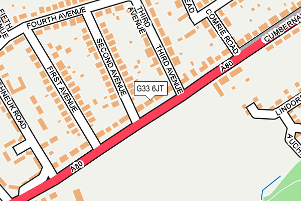 G33 6JT map - OS OpenMap – Local (Ordnance Survey)