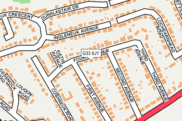 G33 6JY map - OS OpenMap – Local (Ordnance Survey)
