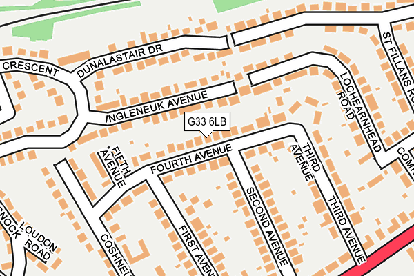 G33 6LB map - OS OpenMap – Local (Ordnance Survey)