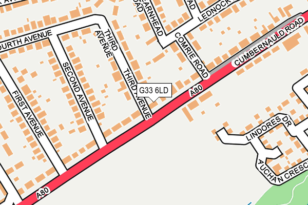 G33 6LD map - OS OpenMap – Local (Ordnance Survey)