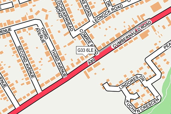 G33 6LE map - OS OpenMap – Local (Ordnance Survey)