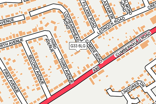 G33 6LG map - OS OpenMap – Local (Ordnance Survey)