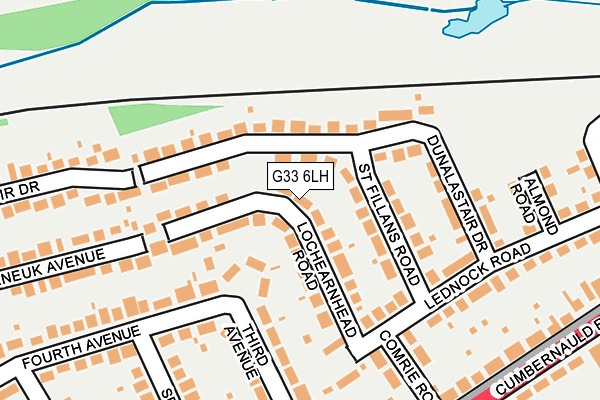 G33 6LH map - OS OpenMap – Local (Ordnance Survey)