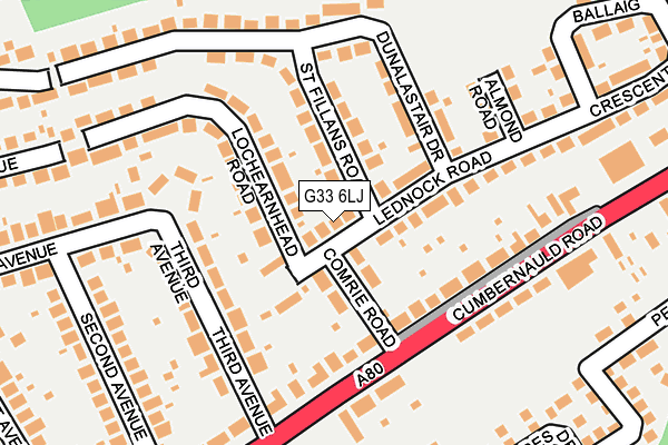 G33 6LJ map - OS OpenMap – Local (Ordnance Survey)