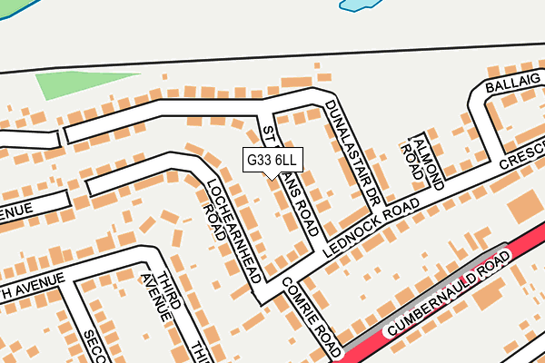 G33 6LL map - OS OpenMap – Local (Ordnance Survey)