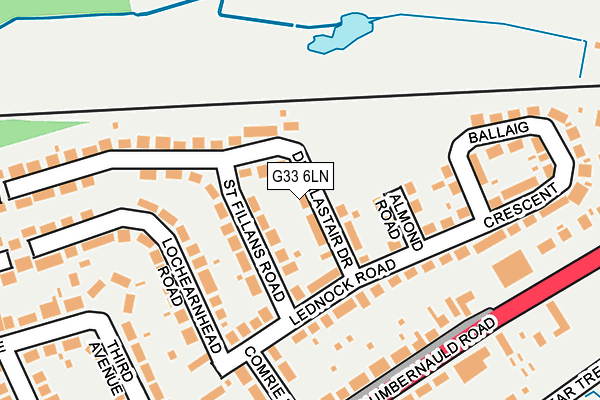 G33 6LN map - OS OpenMap – Local (Ordnance Survey)