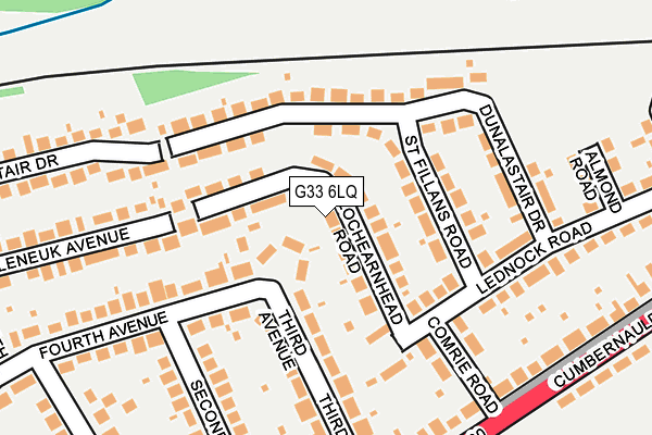 G33 6LQ map - OS OpenMap – Local (Ordnance Survey)