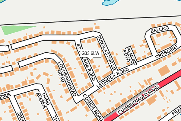 G33 6LW map - OS OpenMap – Local (Ordnance Survey)