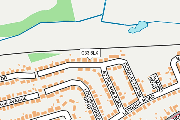 G33 6LX map - OS OpenMap – Local (Ordnance Survey)