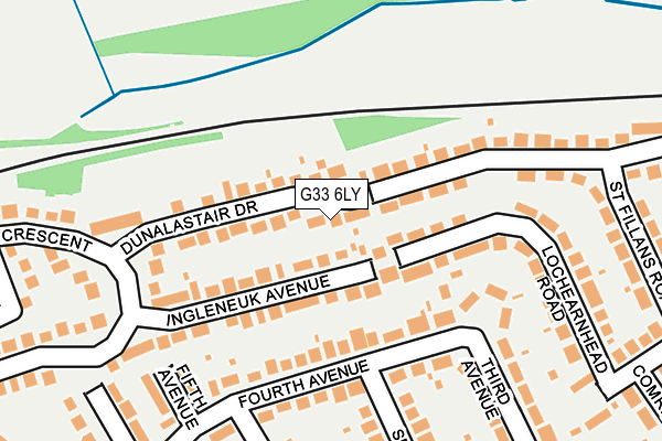 G33 6LY map - OS OpenMap – Local (Ordnance Survey)