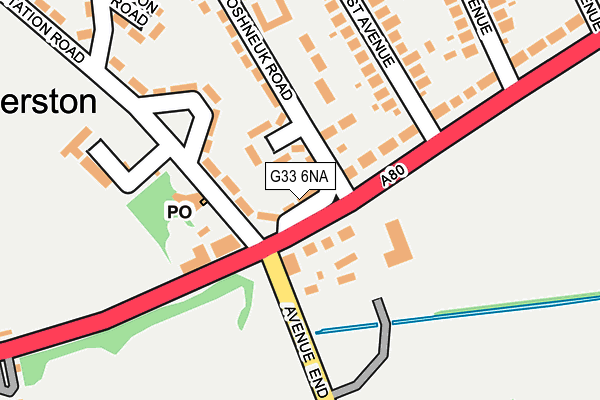 G33 6NA map - OS OpenMap – Local (Ordnance Survey)