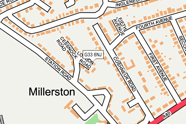 G33 6NJ map - OS OpenMap – Local (Ordnance Survey)