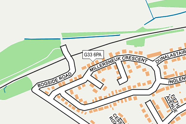 G33 6PA map - OS OpenMap – Local (Ordnance Survey)