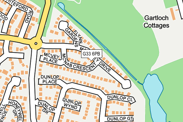 G33 6PB map - OS OpenMap – Local (Ordnance Survey)