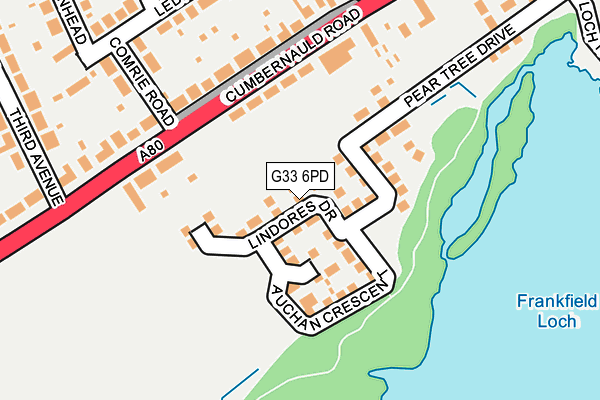 G33 6PD map - OS OpenMap – Local (Ordnance Survey)