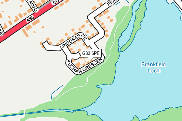 G33 6PE map - OS OpenMap – Local (Ordnance Survey)