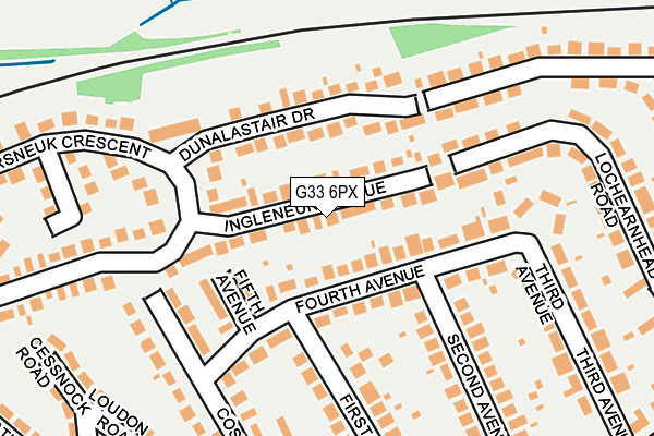G33 6PX map - OS OpenMap – Local (Ordnance Survey)