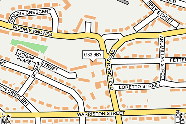 G33 9BY map - OS OpenMap – Local (Ordnance Survey)