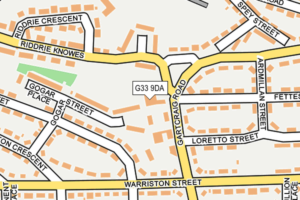 G33 9DA map - OS OpenMap – Local (Ordnance Survey)