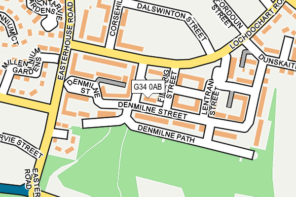 G34 0AB map - OS OpenMap – Local (Ordnance Survey)