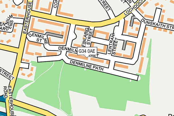 G34 0AE map - OS OpenMap – Local (Ordnance Survey)